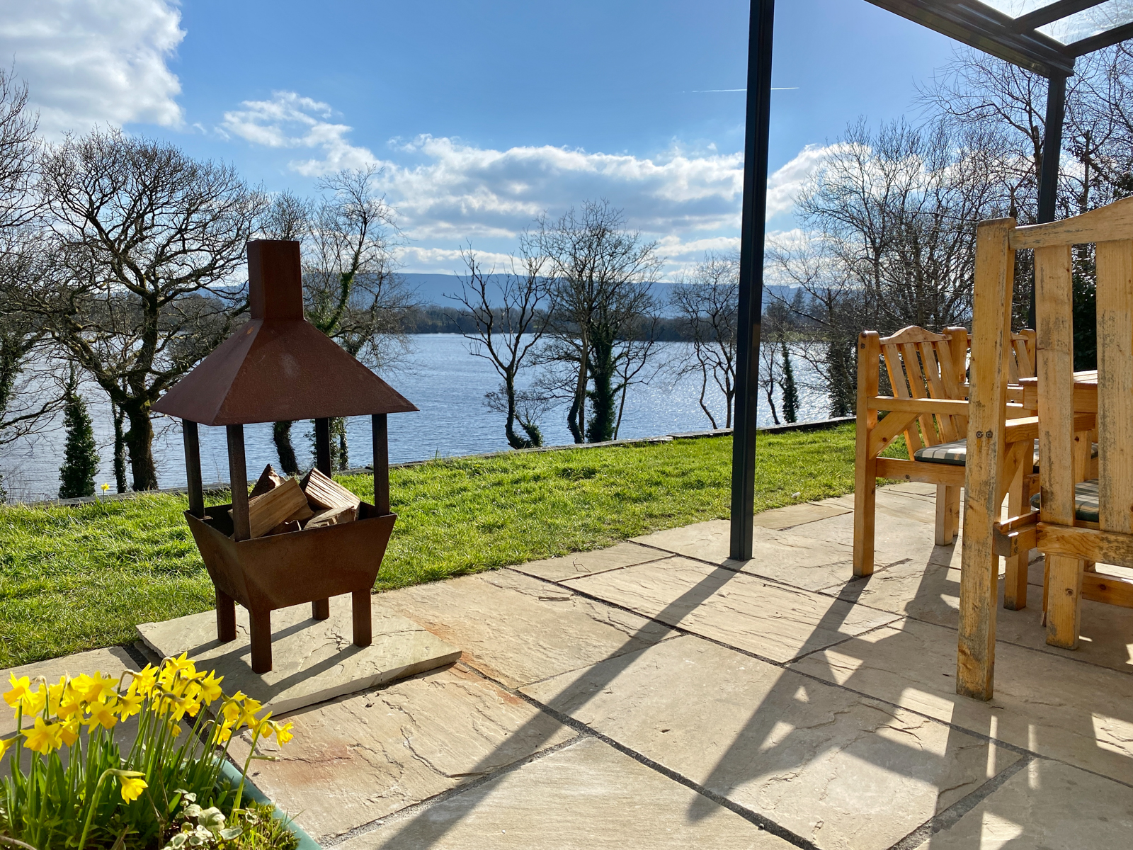 fire pit at self catering